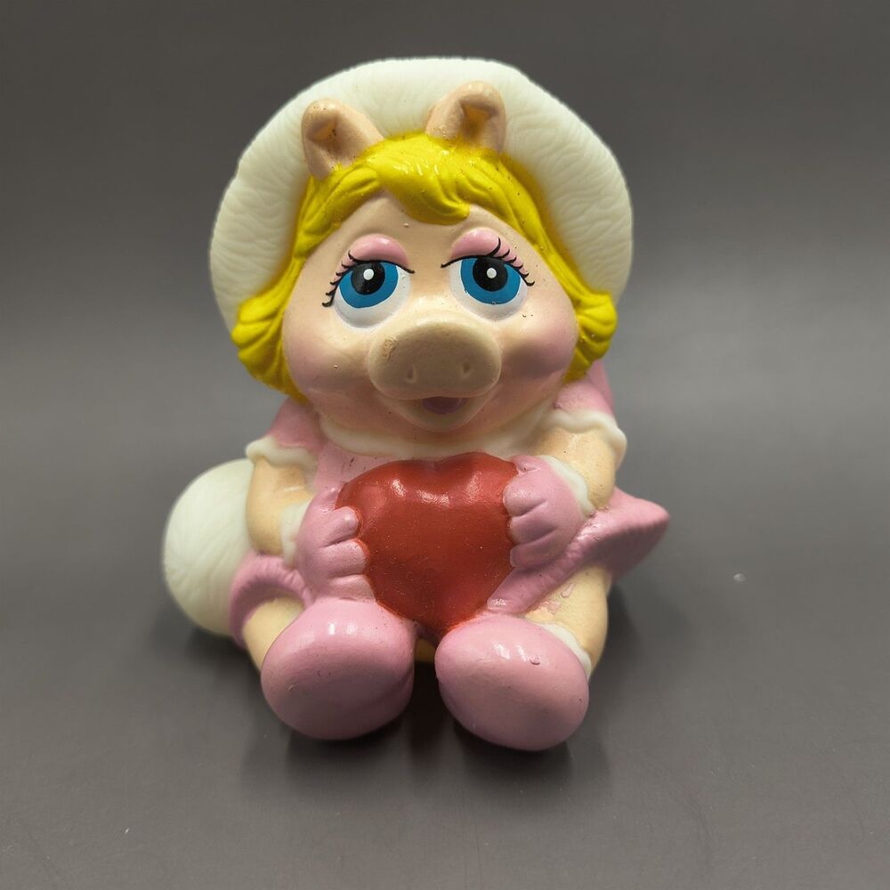 Vintage 1989 Remco Muppet Babies Miss Piggy Squeeze/Squeaky Bath Toy NWOP